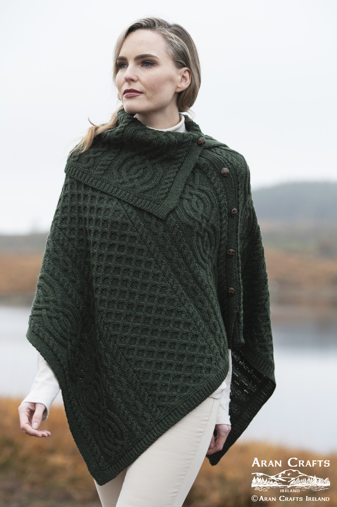 Ierse wollen poncho tipperary CW4784