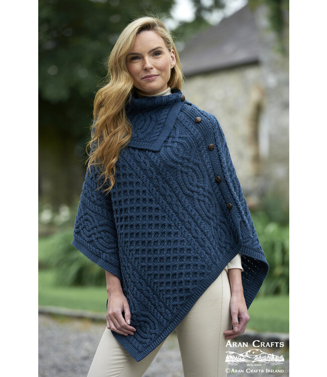 aran craft Irish wool poncho tipperary CW4784