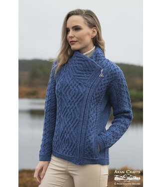 aran craft "Z4630"Iers vest met zijrits