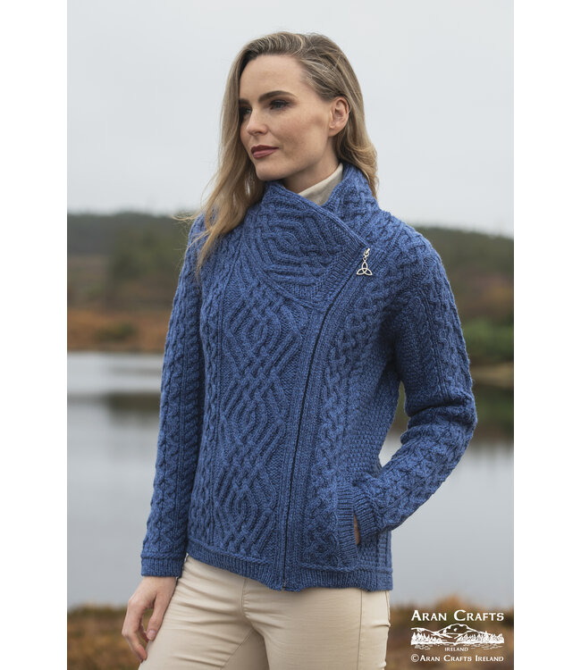 aran craft "Z4630"Iers vest met zijrits