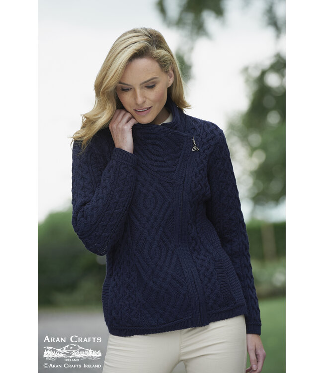aran craft "Z4630"Iers vest met zijrits