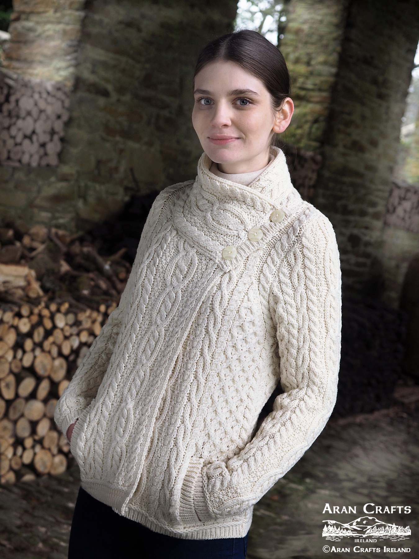 aran craft Gilet irlandais corrib X4458