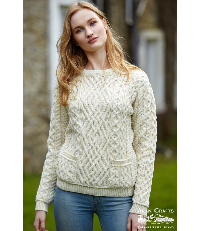 aran craft "CONG / C4443" Lerse trui met zak
