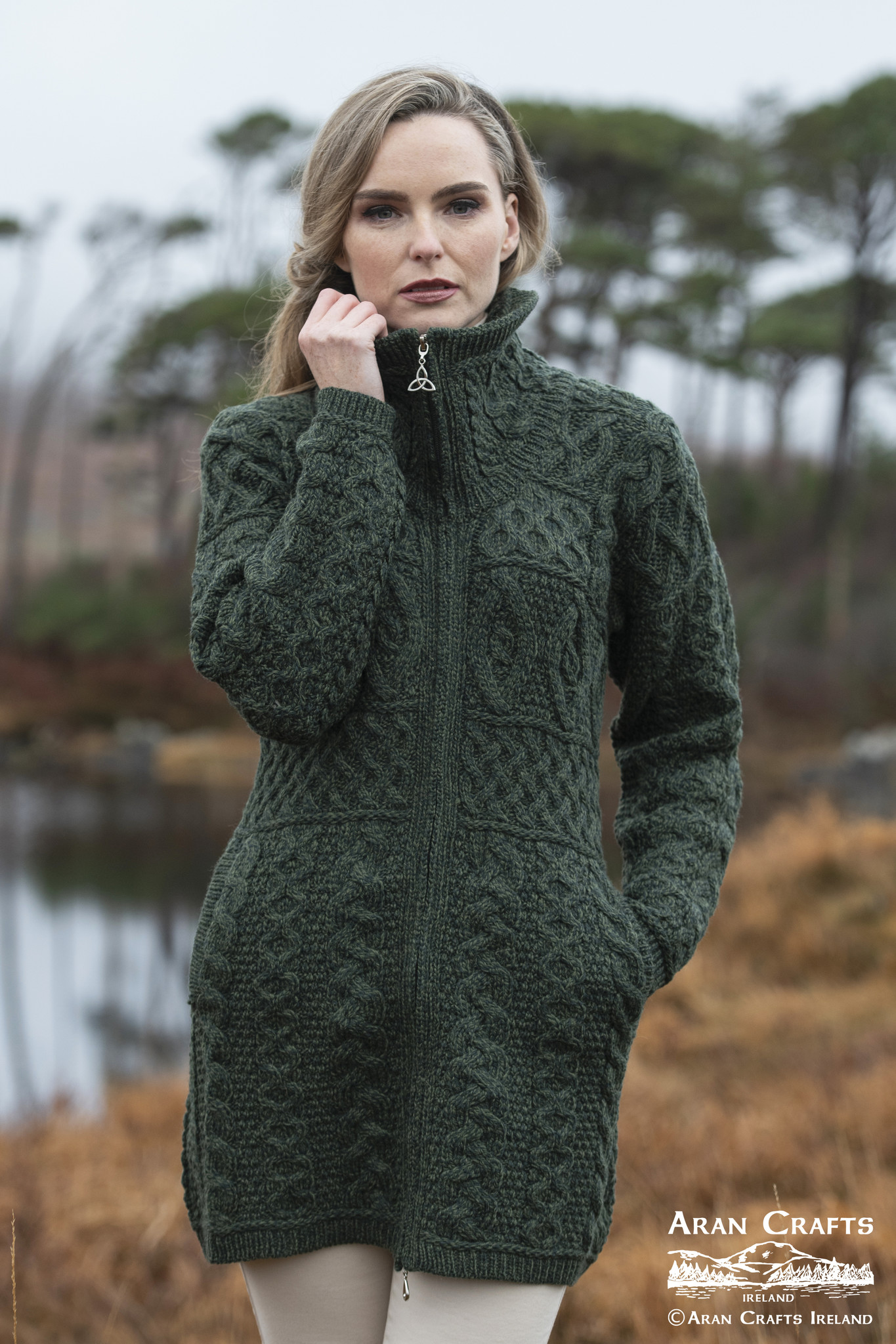 aran craft Manteau irlandais glendalough X4263