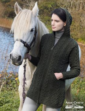 aran craft Iers wollen vest met capuchon galway HD4025