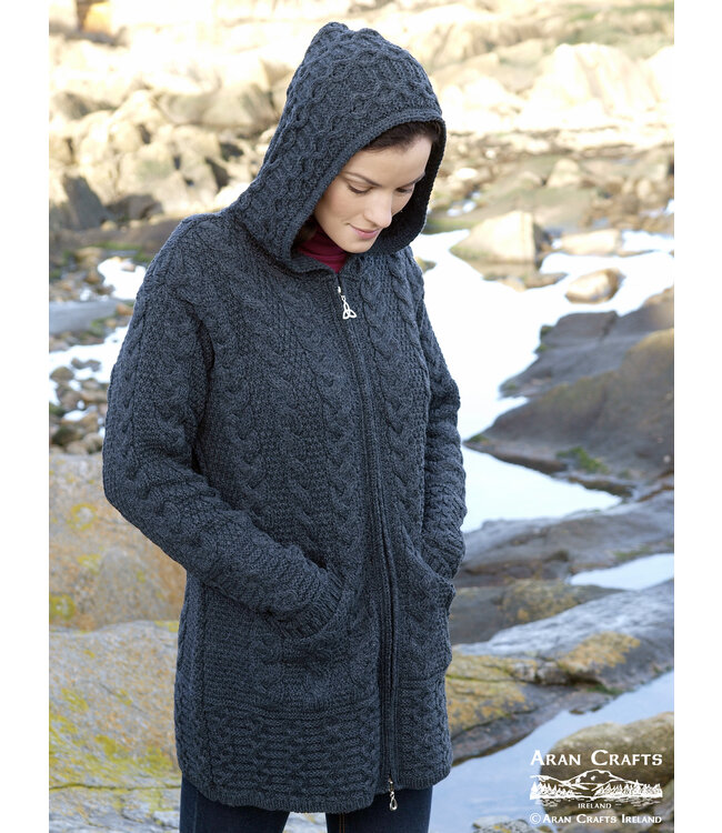 aran craft Iers wollen vest met capuchon galway HD4025