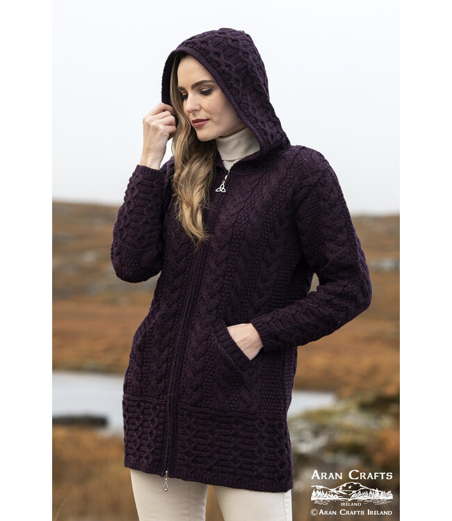 aran craft Iers wollen vest met capuchon galway HD4025