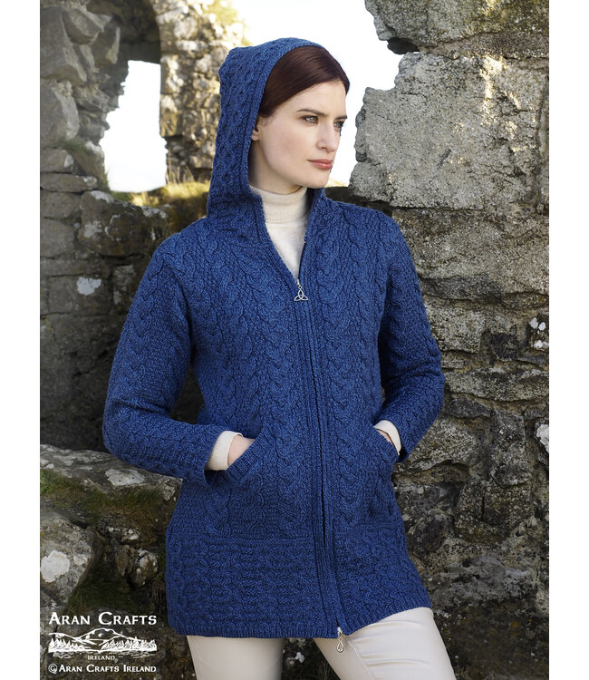aran craft Iers wollen vest met capuchon galway HD4025