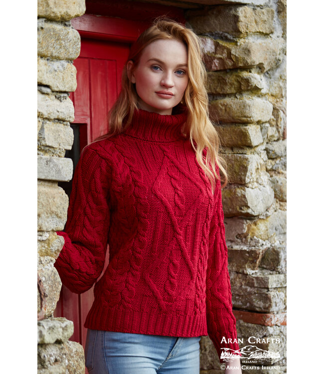 aran craft Pull irlandais col roulé "INCH / R2080"
