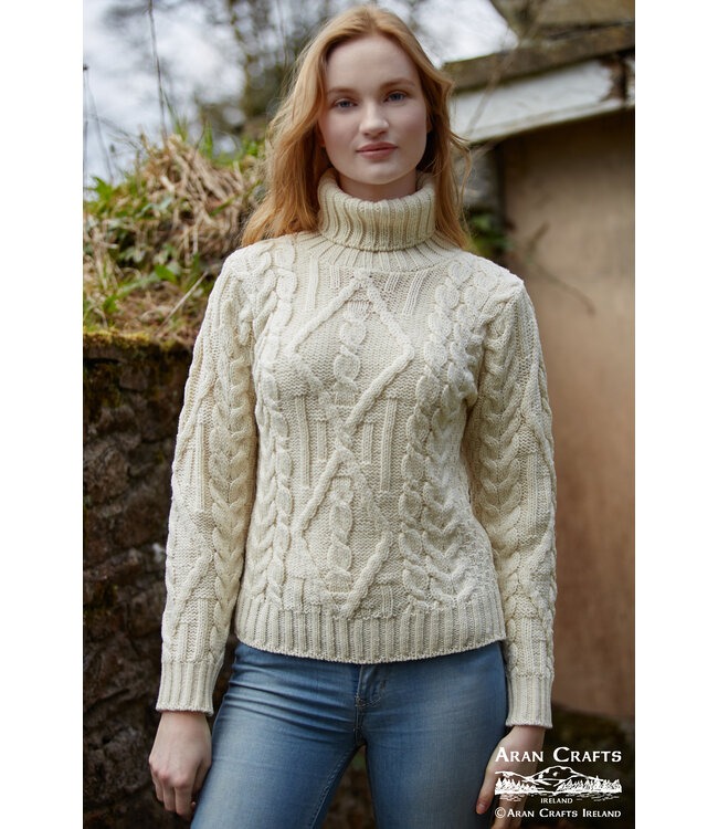 aran craft "INCH / R2080" Turtleneck Ierse trui