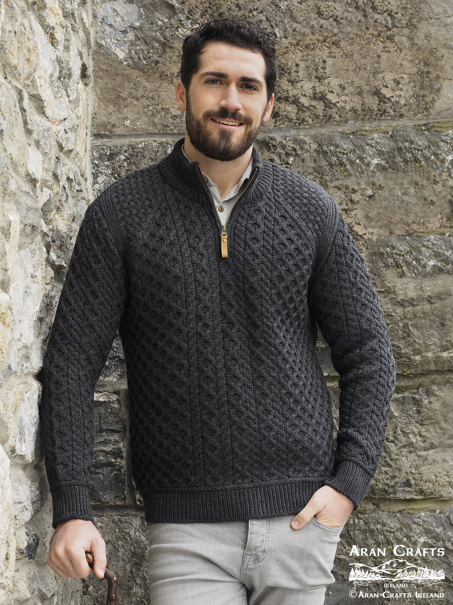 aran craft Pull col camionneurirlandais  beckett X4921