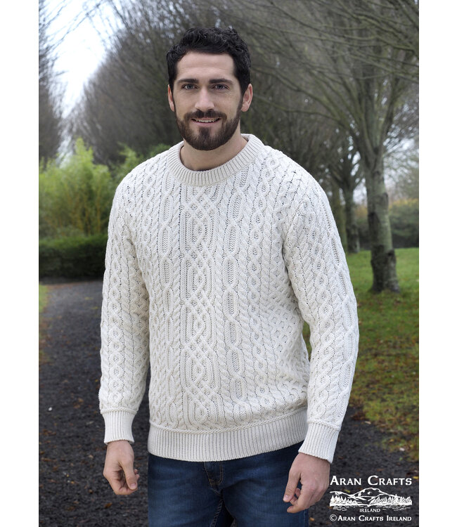 aran craft Pull irlandais col rond "WILDE / C4920"