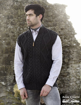 aran craft Irish carlow sleeveless waistcoat X5274