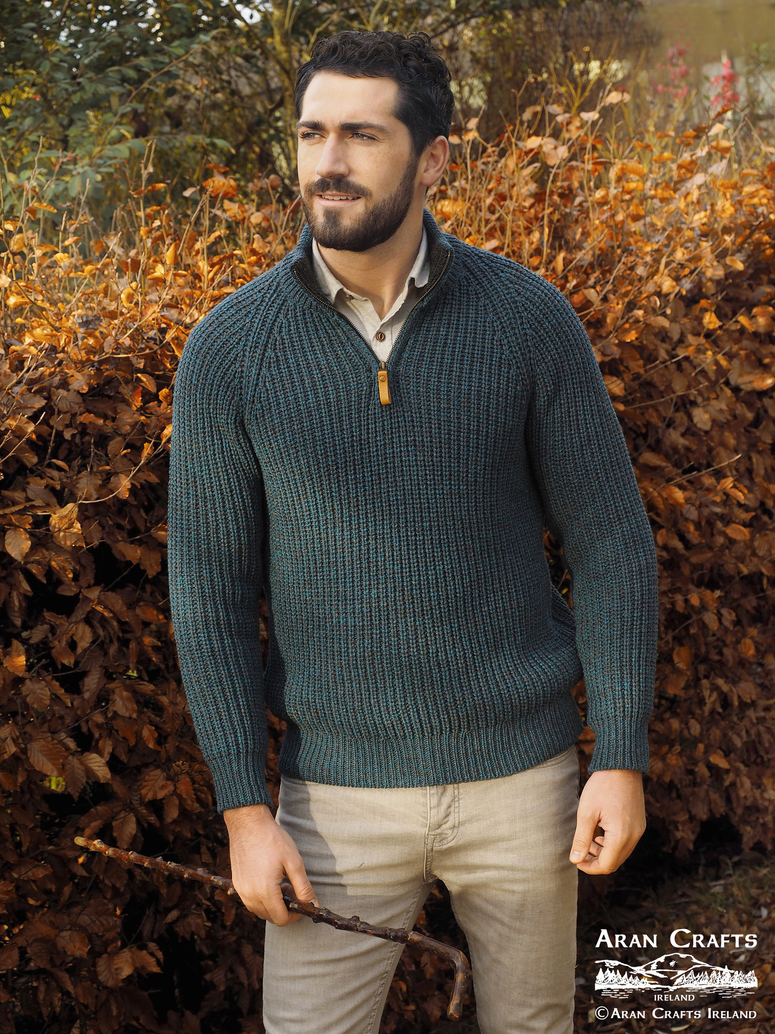 aran craft Irish trucker jumper spiddal X761