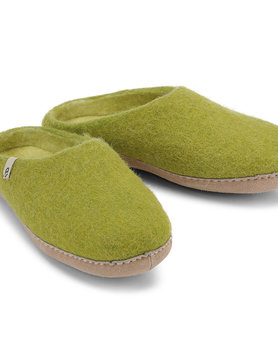 egos Moss green boiled wool slippers