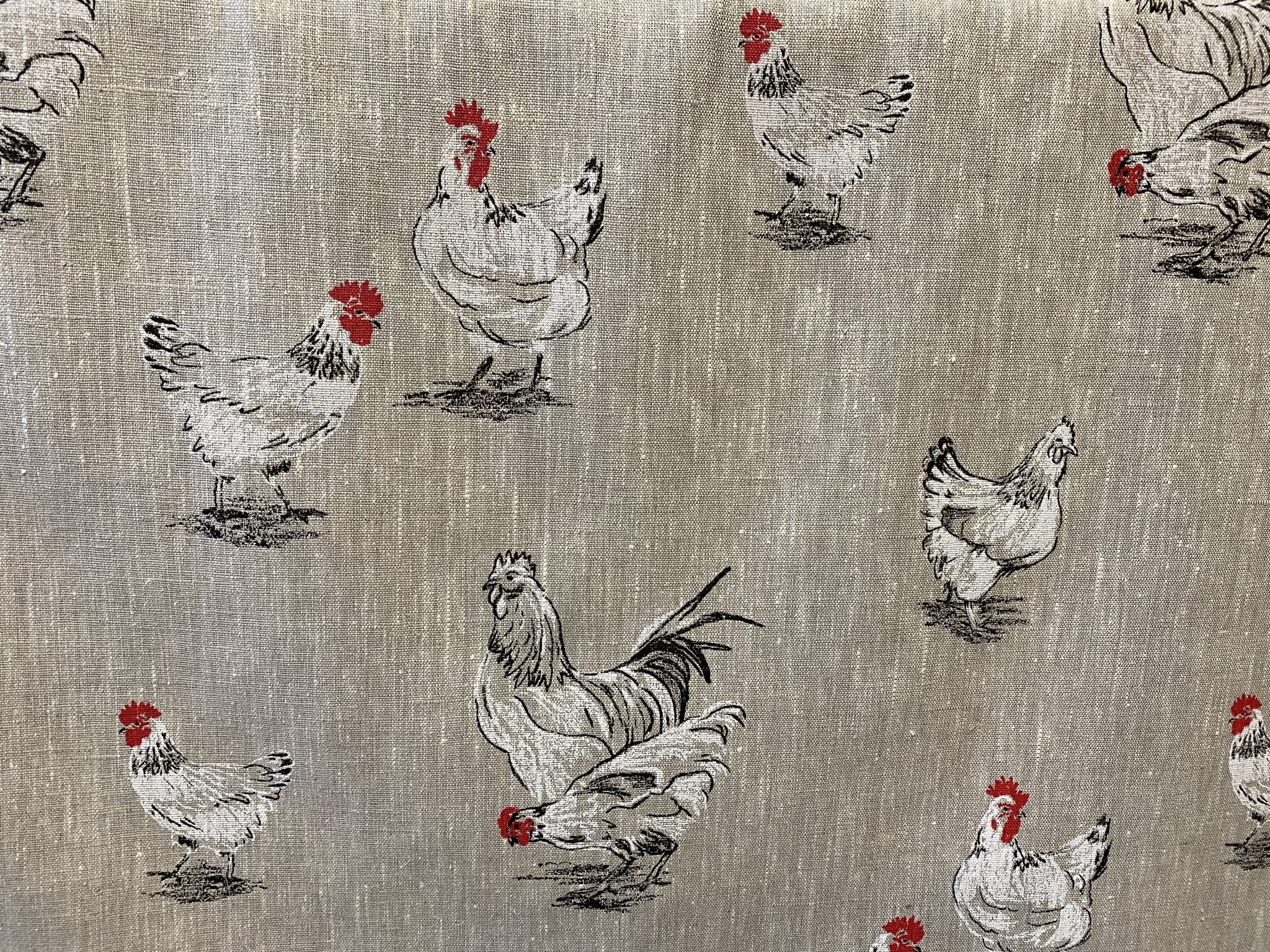 Hens linen fabric