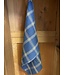 Linen tea towel with check pattern