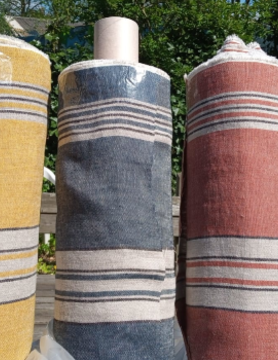 Striped linen fabric augusto