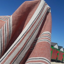 Striped linen fabric augusto