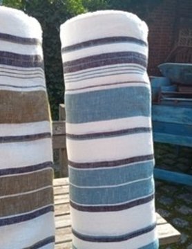 Victorio striped linen fabric