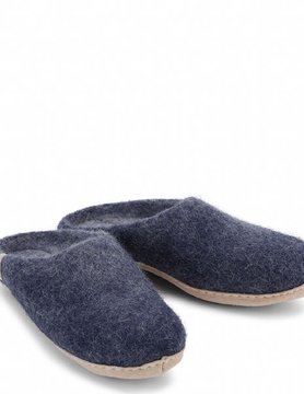 egos Blue boiled wool slippers