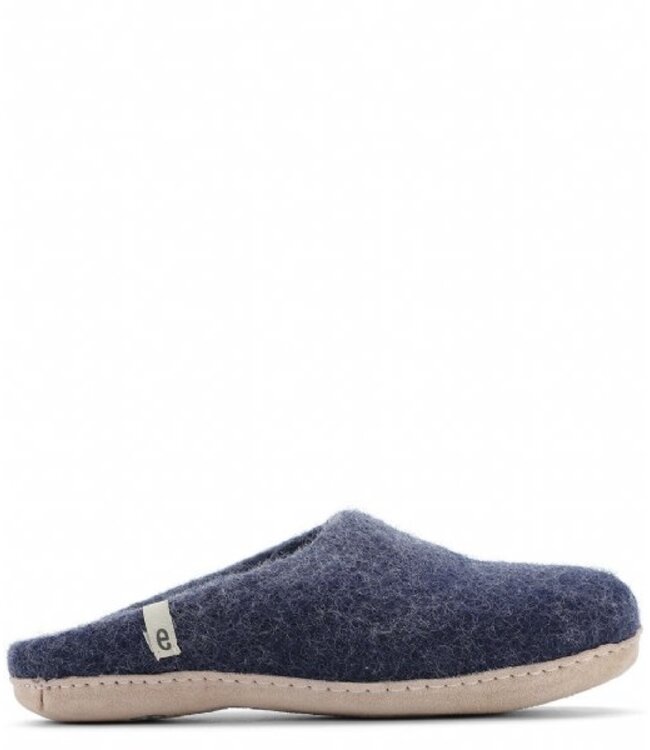egos Blauwe gekookte wollen pantoffels
