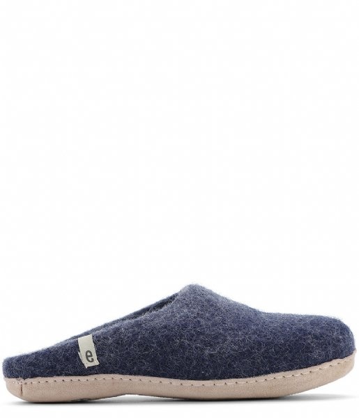 egos Blue boiled wool slippers