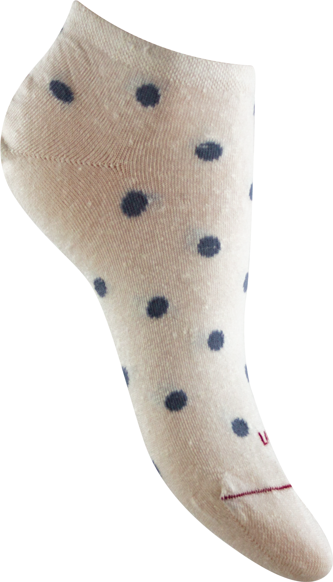 Women's low socks with polka dots in linen