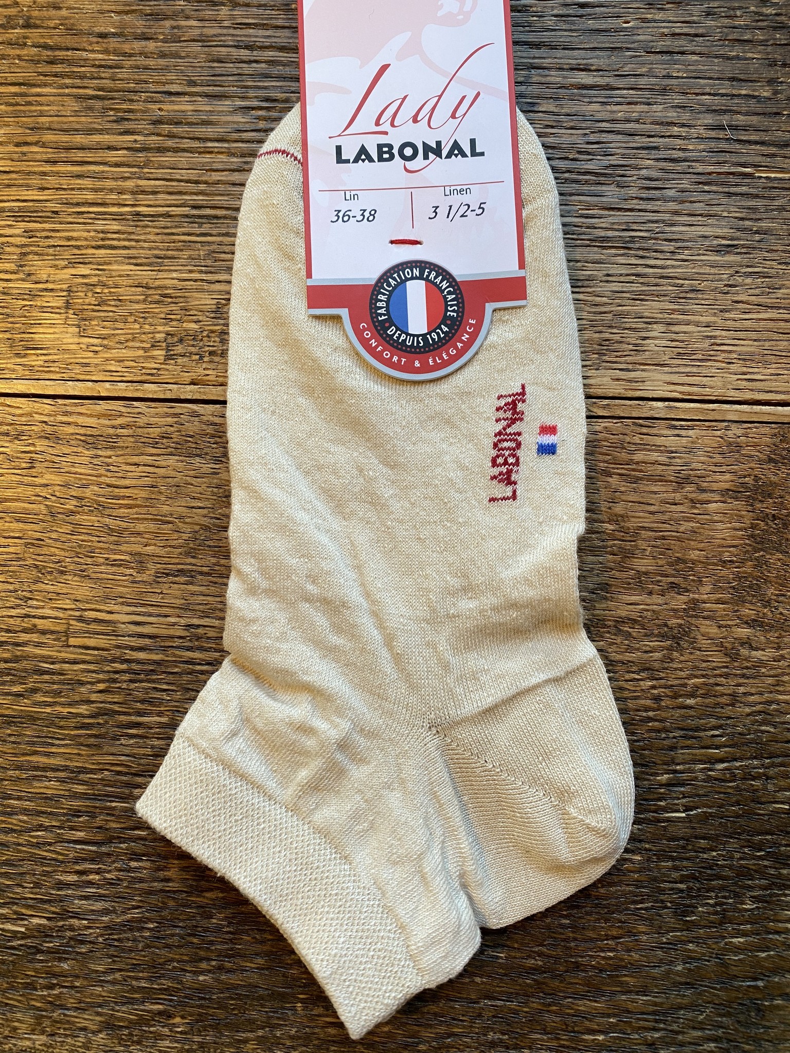 Women's plain linen socks