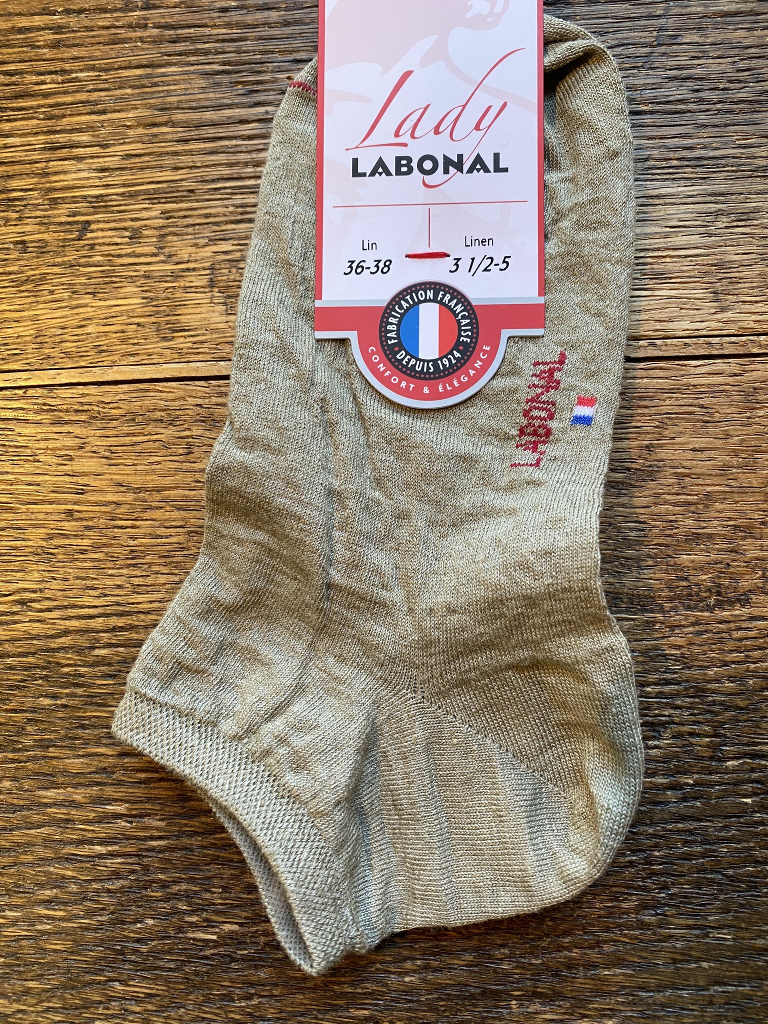 Women's plain linen socks
