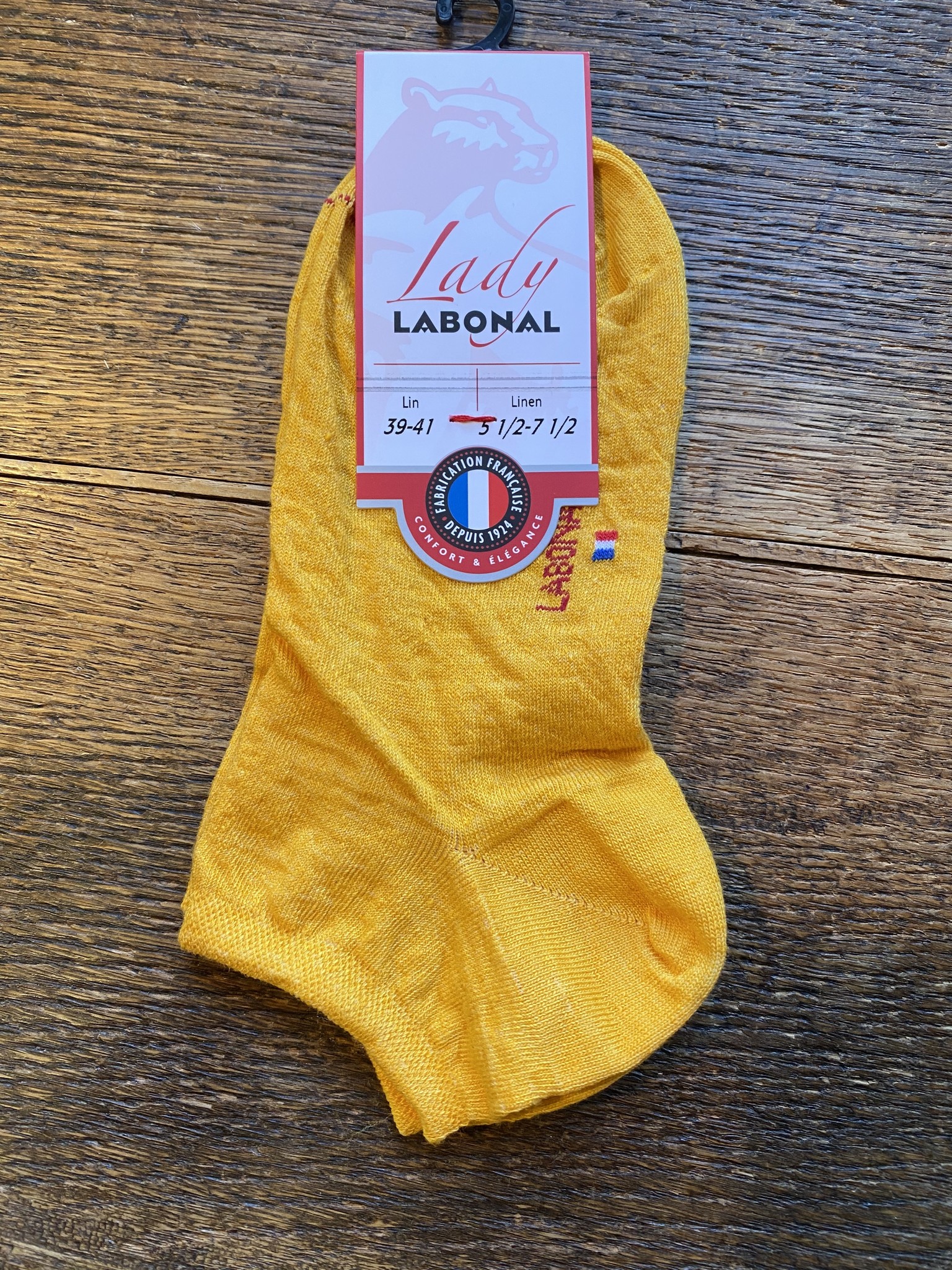 Chaussettes femmes basses unis en lin