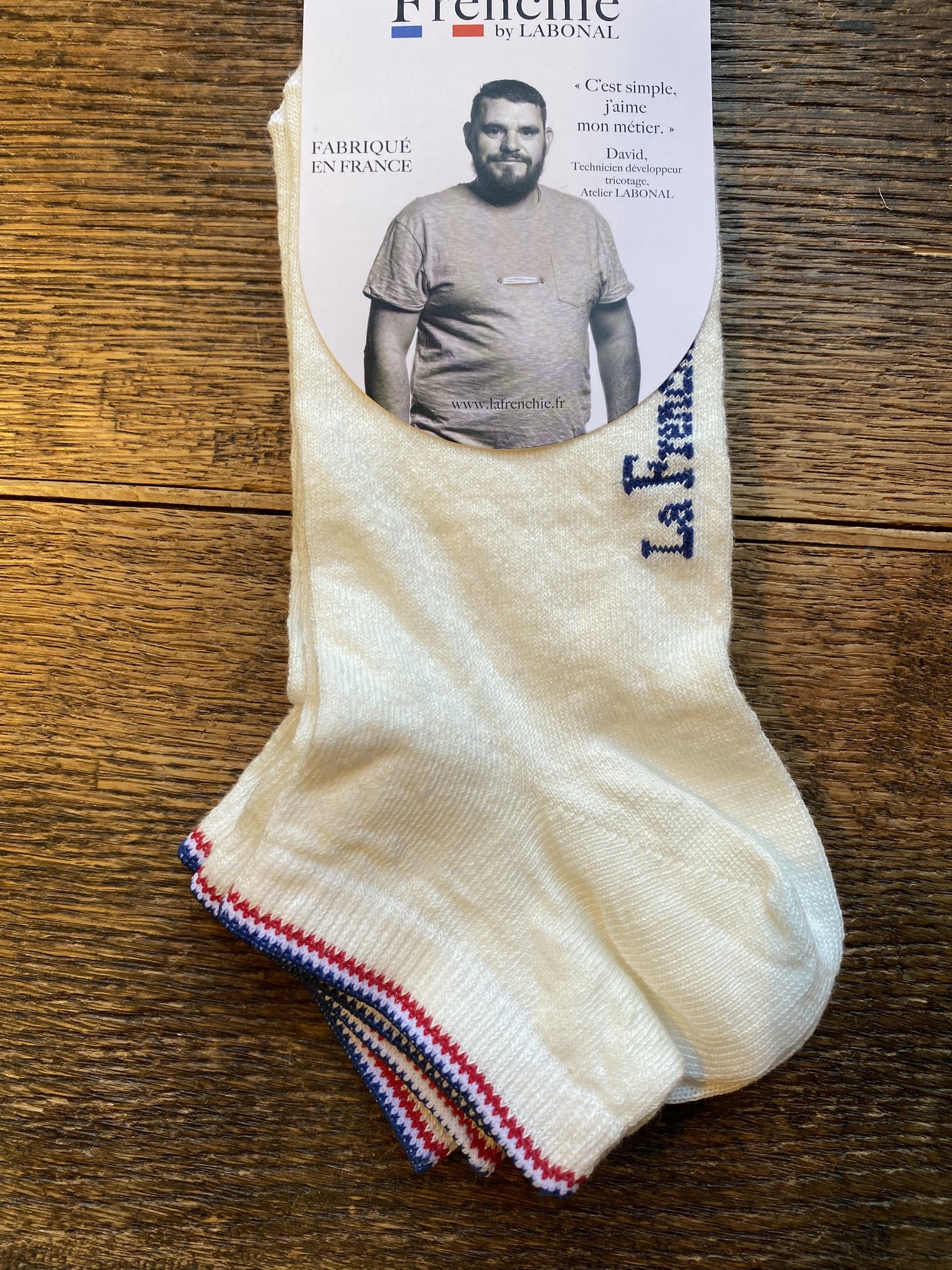 lot de 2 paires de chaussettes hommes basses  en lin la frenchie