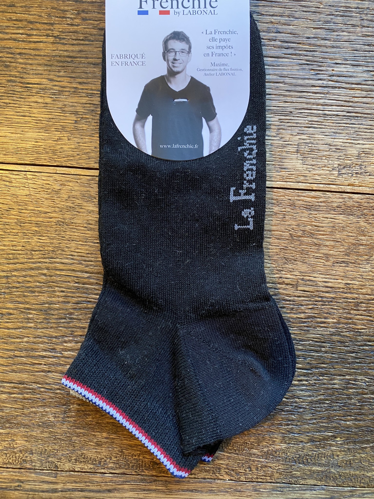 lot de 2 paires de chaussettes hommes basses  en lin la frenchie