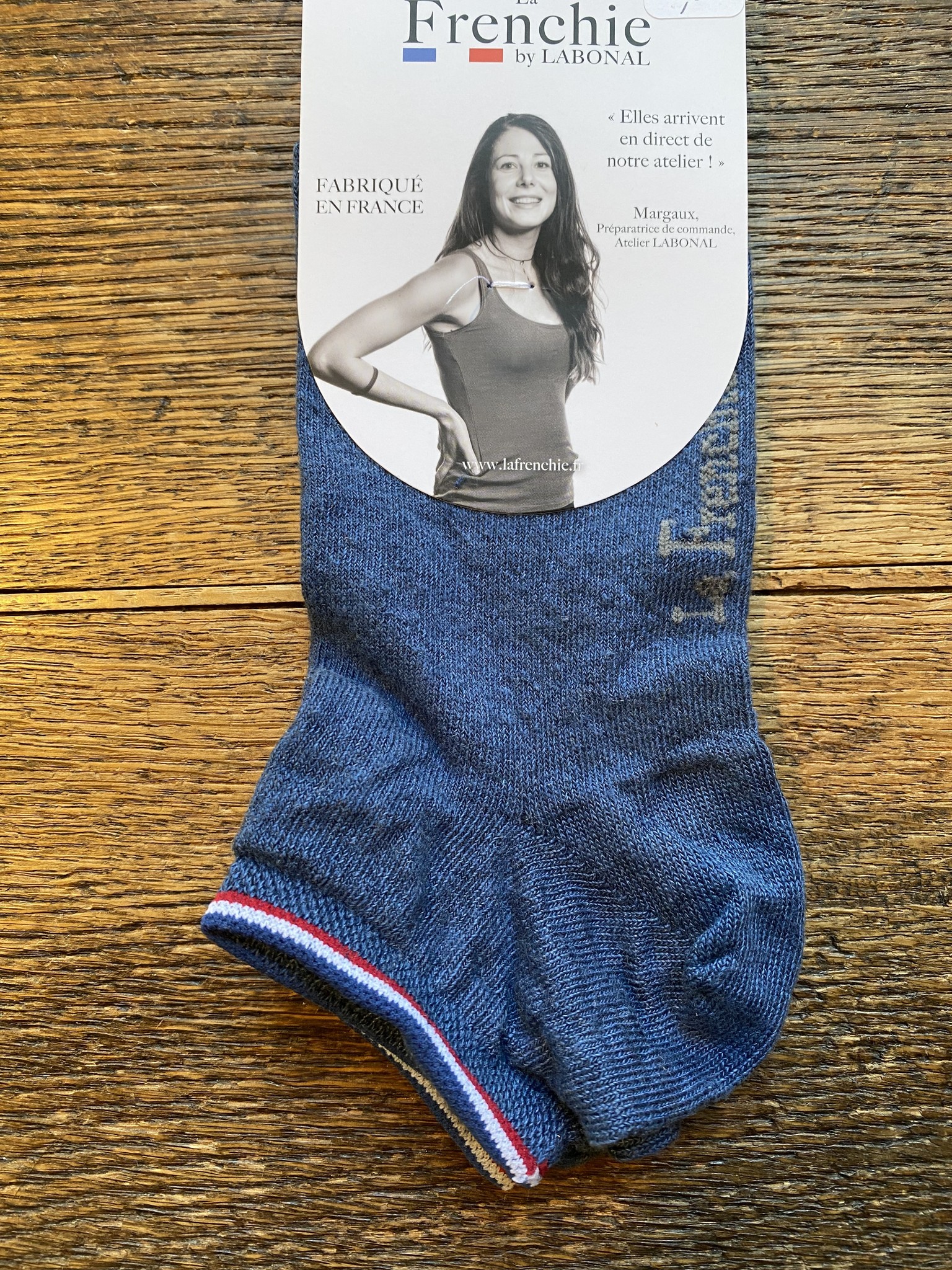 Frenchie lage linnen sokken voor vrouwen