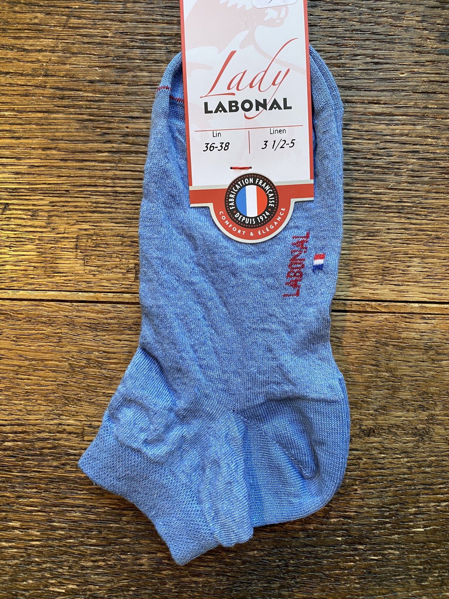 Chaussettes femmes basses unis en lin