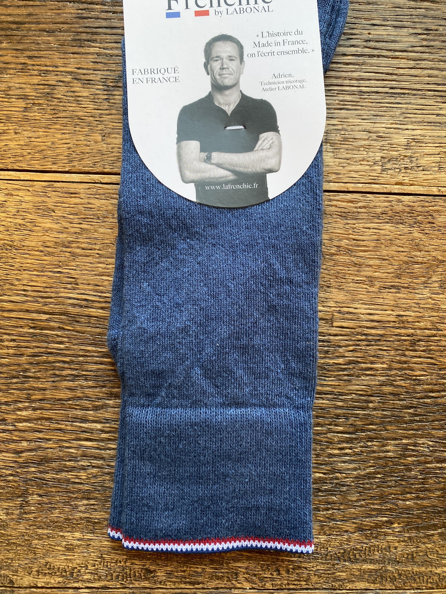 Chaussettes hommes hautes en lin la frenchie