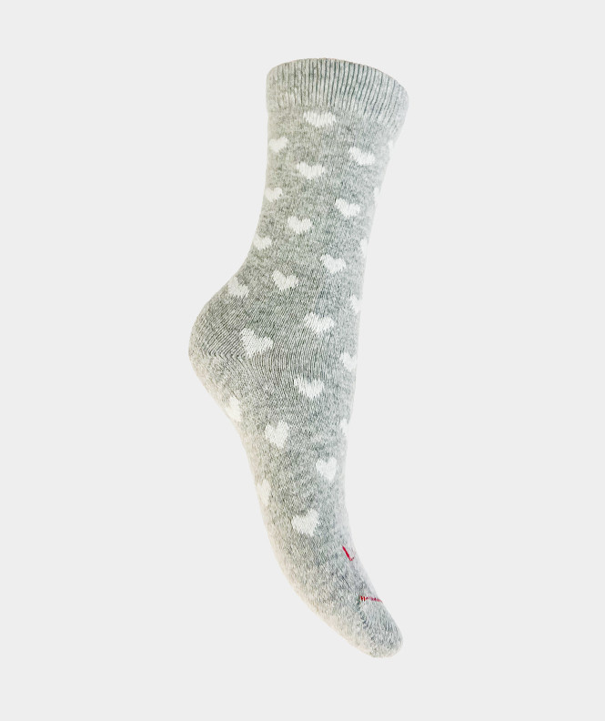 Women's wool sock small heart