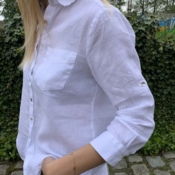 SARAH 3/4 sleeves linen blouse