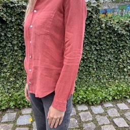 Le grenier du lin Linnen blouse met lange mouwen