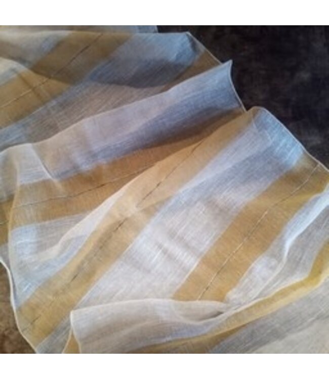 Striped linen curtain