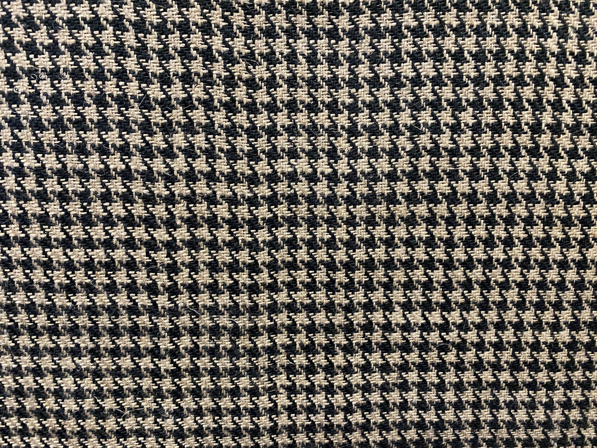 Houndstooth linnen meubelstof