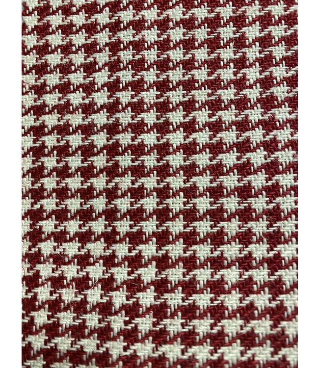 Houndstooth linen upholstery fabric