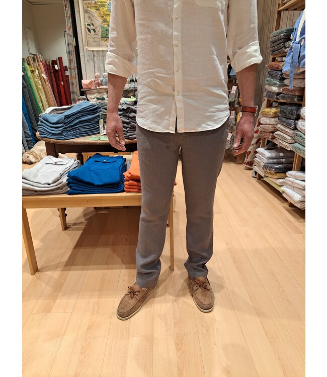 Le grenier du lin CLARK" linen trousers taupe