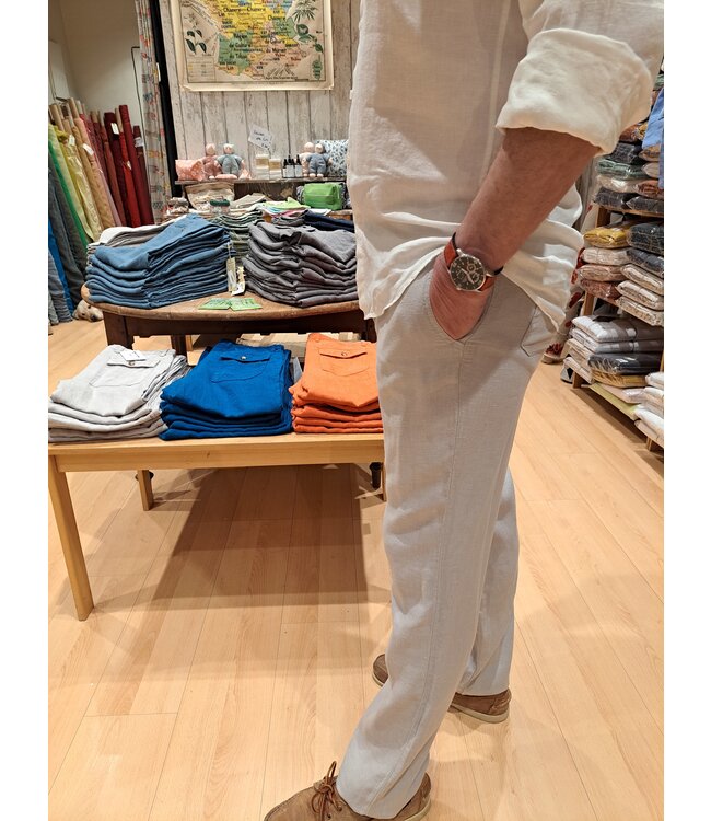 Le grenier du lin Pantalon  en lin "van" roche