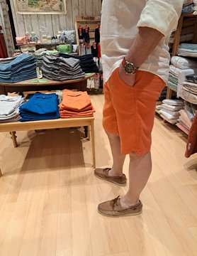 Le grenier du lin Bermuda shorts in burnt linen