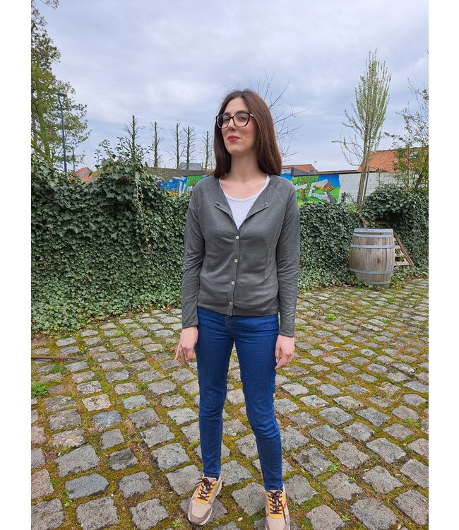 Le grenier du lin Gilet en maille de  lin malou