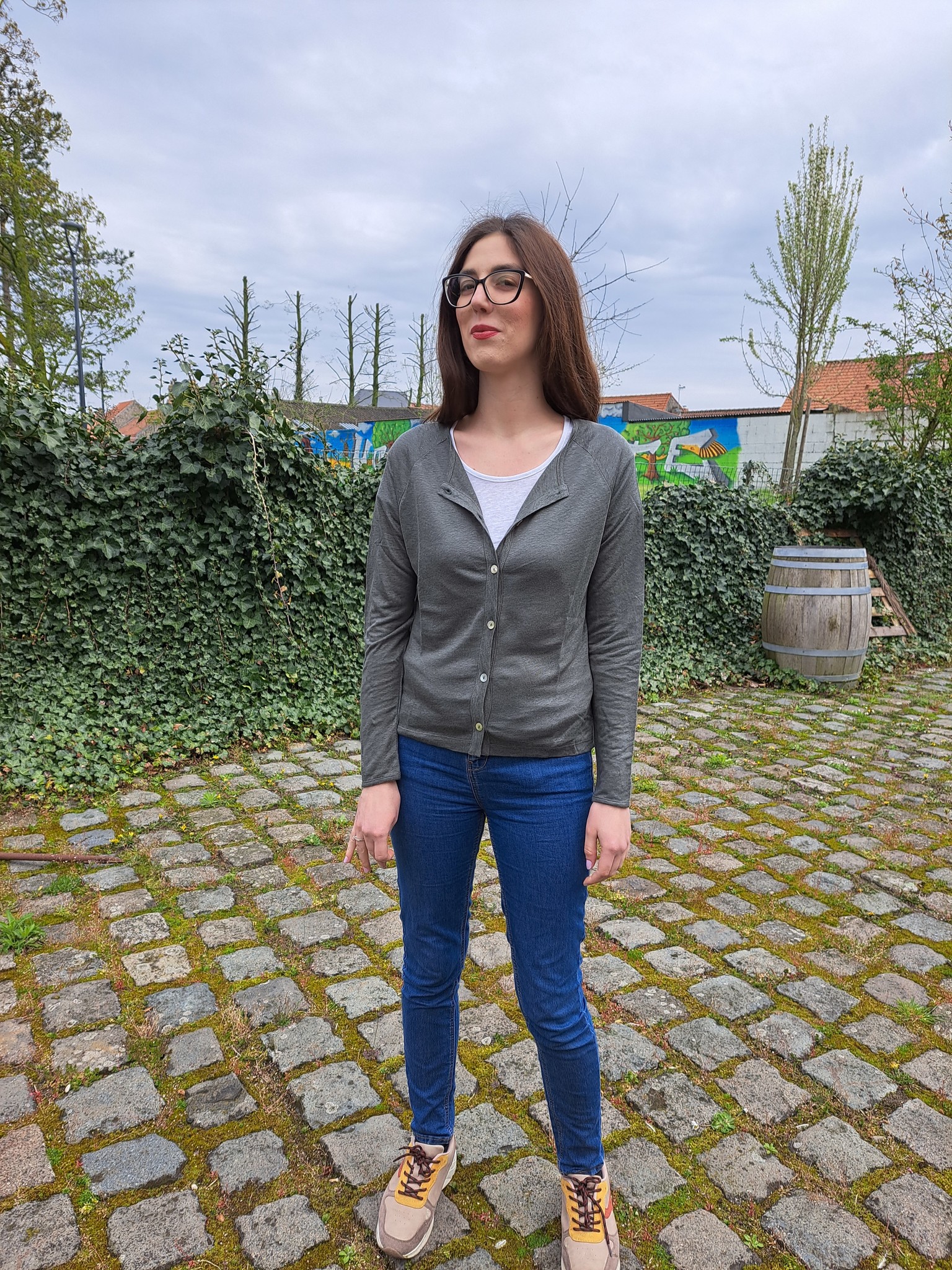 Le grenier du lin Malou linen knitted cardigan