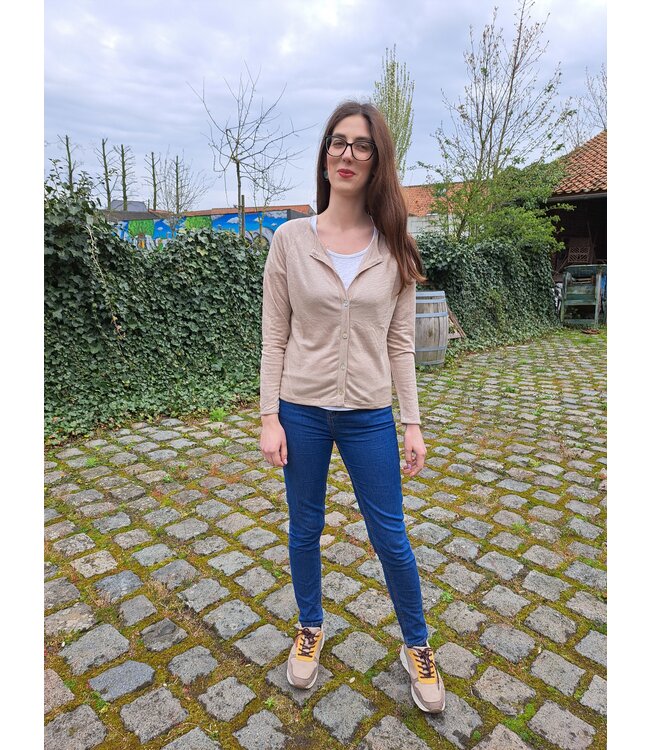 Le grenier du lin Malou linen knitted cardigan