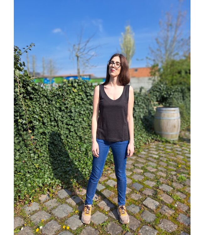 Le grenier du lin Top en maille de  lin medley