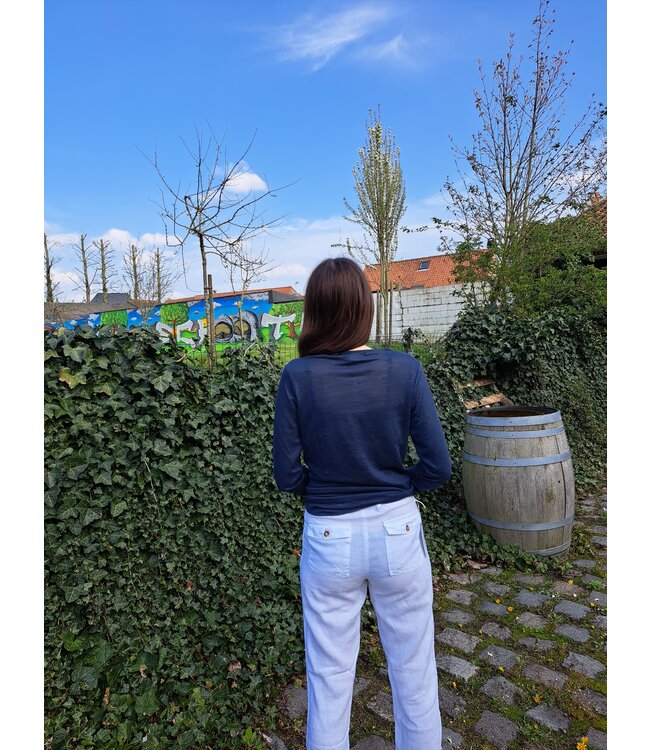 la grenier du lin Pantalon en lin "vanessa" blanc